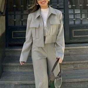 Stylish Gray Women's  Jacket